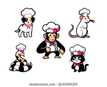 5 different types of Animal as Chef