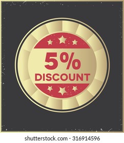 5% discount badge