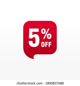 5 discount, Sales Vector badges for Labels, , Stickers, Banners, Tags, Web Stickers, New offer. Discount origami sign banner