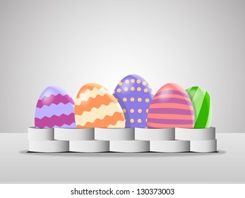 5 easter eggs in basket