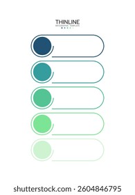 5 Elements placed in vertical row. Concept of 5 successive steps of project development process. Flat infographic design template. Simple vector illustration for business analytics.