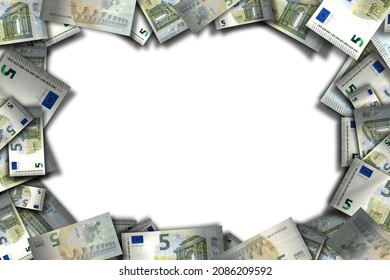 5 Euro Notes Texture 3d,illustrace,5 euro photo frame,