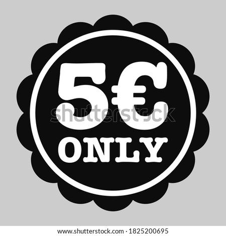 5 Euro only vector high quality graphic design icon illustration