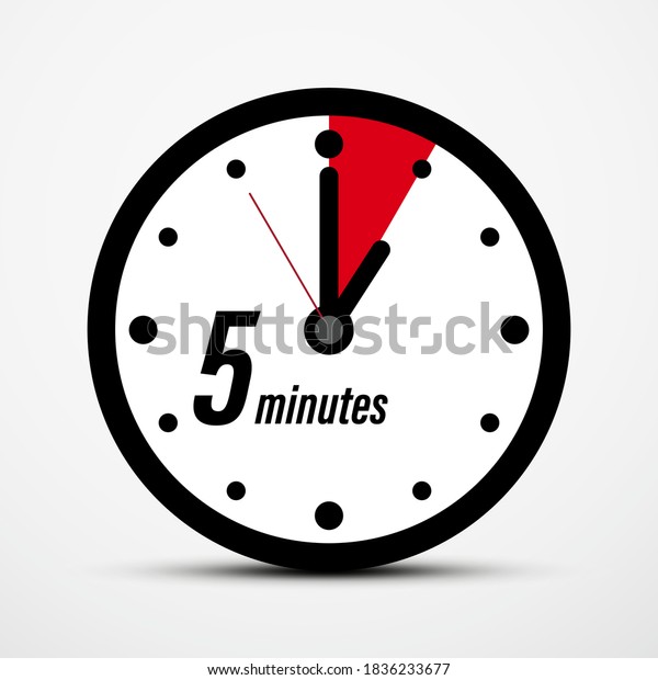 free clock clipart to five minutes