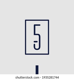 5 Five Number Logo Vector Icon Sign Vector