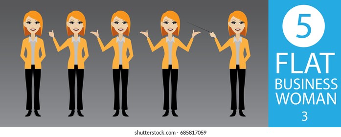 5 Flat Businesswoman 3
