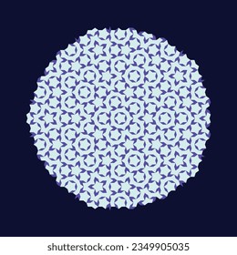 5 Fold Symmetry, Mandala Pattern, Collider Pattern, 2 tiles non repeating pattern