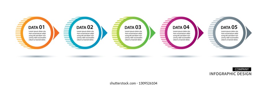 5 geometric infographic with abstract timeline template. Presentation step business modern background. 