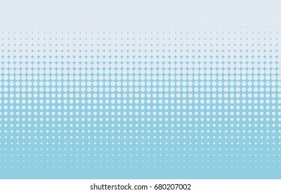 
5. Halftone pattern. Comic background. Dotted retro backdrop with circles, dots. Design element for web banners, posters, cards, wallpapers, sites. Pop art style. Vector illustration. Blue color