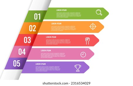 5 infographic label options. Vector illustration.