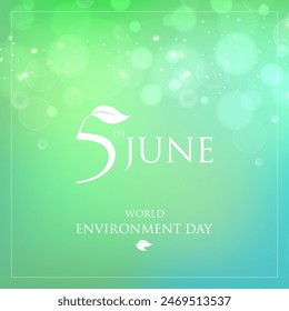 5 june international world environment day concept design vector illustration