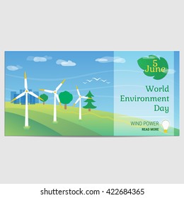 5 june world environment day congratulation; banner, poster, brochure, flyer template;