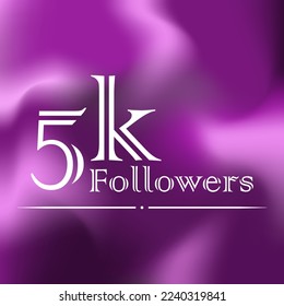 5 k Followers Card Celebration Vector