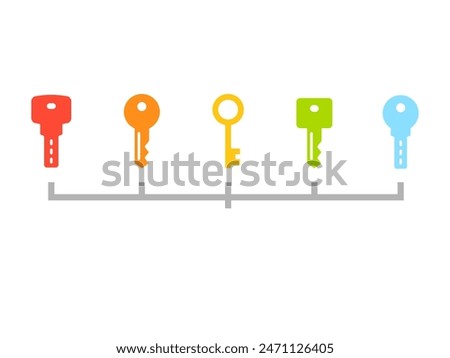 5 key points icon. Clipart image isolated on white background