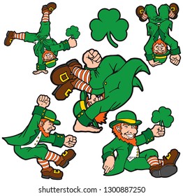 5 LEPRECHAUN POSES