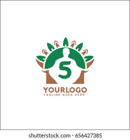 5 letter abstract logo design template with beauty industry and fashion logo. cosmetic business, natural,spa salon. yoga, medicine company and clinic