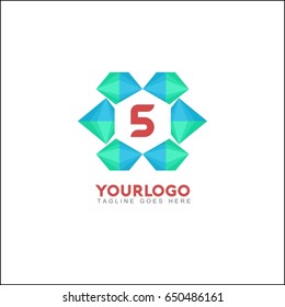 5 letter abstract paper. Mountains media is a vector logo template. Triangle shape logotype for business and creative company.