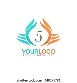 5 letter logo. Monogram design elements. Elegant vintage line art. Business sign, identity, label, badge, Cafe, Hotel. Vector illustration