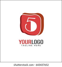 5 letter tech logo. Media advertisement company design concept.
