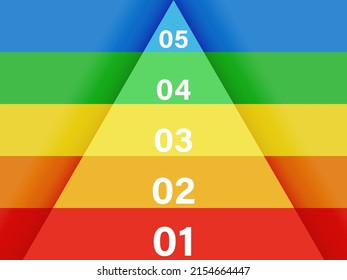 5 level pyramid template image. Clipart image