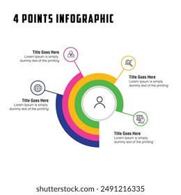5 list of steps, layout diagram with number of sequence, circular infographic element template