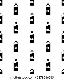 5 Liters Icon Seamless Pattern, Volume Of Fluid In Liters Vector Art Illustration
