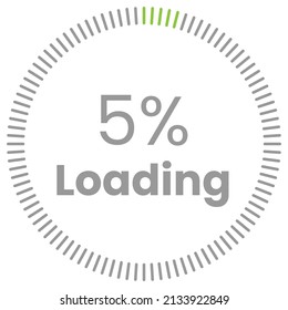 5% Loading. 5% circle diagrams Infographics vector, 5 Percentage ready to use for web design ux-ui