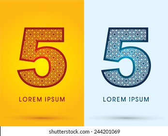 5 ,Luxury font ,hot and cool, logo, symbol, icon, graphic, vector.