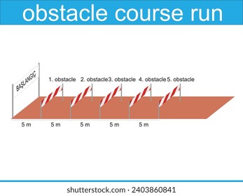 recorrido de obstáculos de 5 m