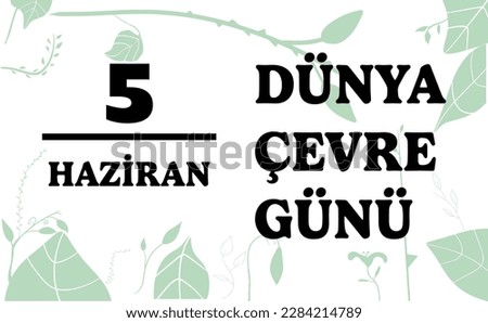 5 Mart Dünya Çevre Günü template design. Text translate: World Environment Day on March 5th