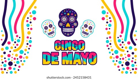 5 May is Cinco De Mayo background template. Holiday concept. use to background, banner, placard, card, and poster design template with text inscription and standard color. vector illustration.