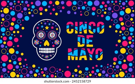 5 May is Cinco De Mayo background template. Holiday concept. use to background, banner, placard, card, and poster design template with text inscription and standard color. vector illustration.