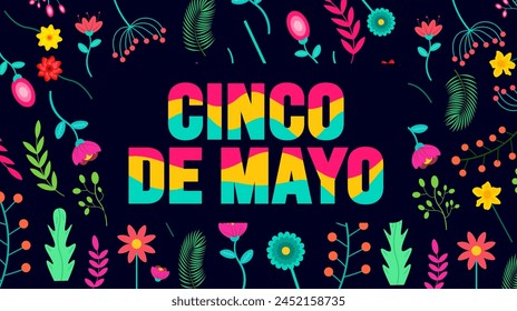 5 May is Cinco De Mayo background template. Holiday concept. use to background, banner, placard, card, and poster design template with text inscription and standard color. vector illustration.