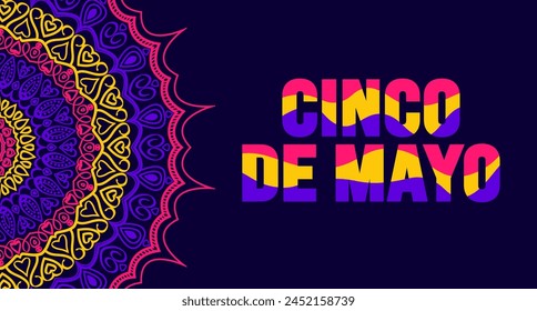 5 May is Cinco De Mayo background template. Holiday concept. use to background, banner, placard, card, and poster design template with text inscription and standard color. vector illustration.