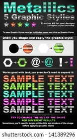 5 metallic graphic styles addon