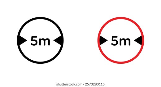5 meter signs vector graphic pack