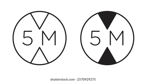 5 meter signs vector illustration pack