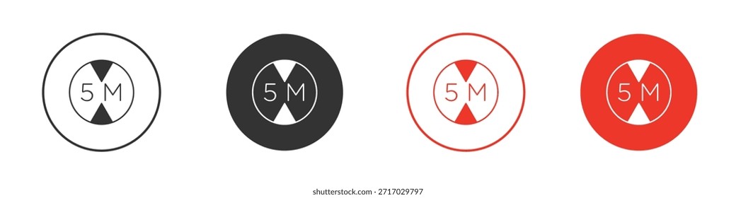 5 meter signs. web vector design
