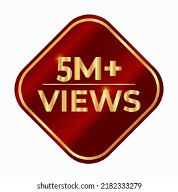 5 Million Plus Views Vector Design