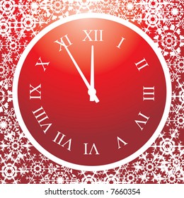 5 minutes up to Christmas. Background. A vector illustration.
