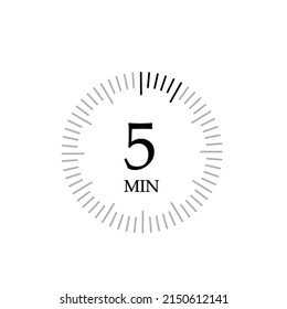 The 5 minutes, stopwatch vector icon, digital timer. clock and watch, timer, countdown symbol.