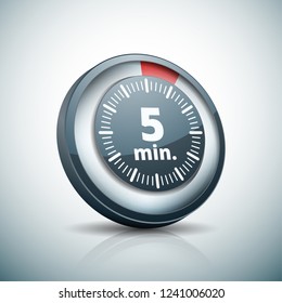 Ilustración de Botón de tiempo de 5 minutos