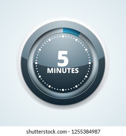 5 Minutes Time button illustration
