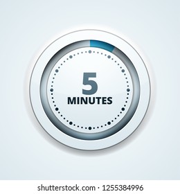 5 Minutes Time button illustration