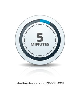 5 Minutes Time button illustration