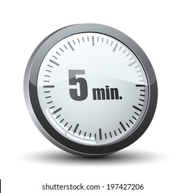 5 Minutes Timer Stock Vector (Royalty Free) 197427206