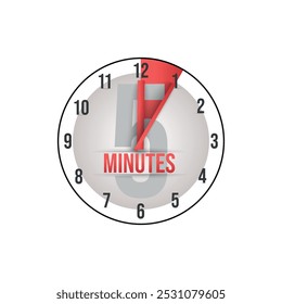 Icono de temporizador de 5 minutos, reloj, cronómetro, mostrando la etiqueta de cinco minutos sobre el círculo, eps de Vector aislado.