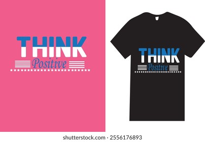 5. Modern "Think Positive" Inspirational Poster Artwork
