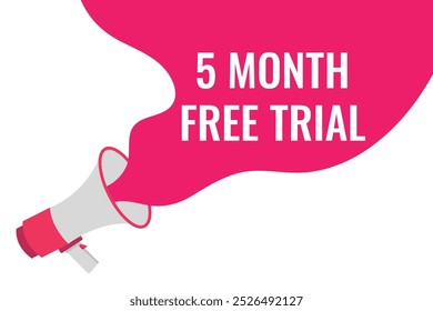 5 month free trial banner design. 5 months free banner background
