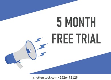 5 month free trial banner design. 5 months free banner background

